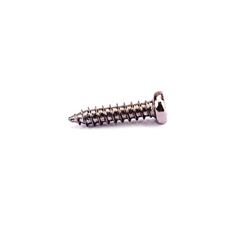 YOMIUP 50 PCS Tuning Peg Tuning Key Screws Machine Heads Guitar Tuner Mounting Screws for Electric Acoustic Guitar Bass 11 x 2 mm (Silver)