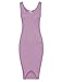 Tom's Ware Womens Elegant Sleeveless Dipped Hem Bodycon Midi Dress TWCWD106-PURPLE-US M