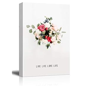 Canvas Wall Art - Various Flowers Bouquet on White Background - Giclee Print Gallery Wrap Modern Home Art Ready to Hang - 12x18 inches