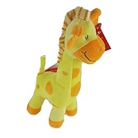 Gitzy Soft 9" Giraffe Baby Rattle (Yellow)