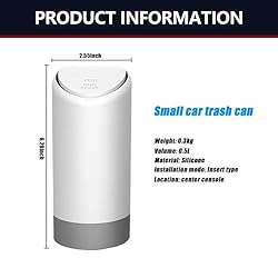 UGSHY 1 PC Car Trash Can with Lid, 2.5" x
