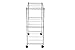 Finnhomy Classy Steel Wire Shelving Rack with Wheels, 3 Shelves, Chrome 24