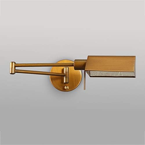 Cxwcy European Style Retro Wall Lamp Classic Iron Wall Ljght Creative Living Room Study Bracket Light Desk Bedroom Bedside Wall Lantern Folding Stretch Decoration Wall Sconce
