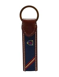 polo ralph lauren ribete de piel w   seda Escudo Split Junta tórica llavero Fob