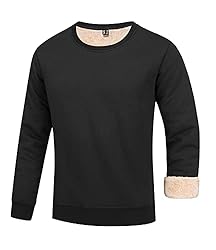 FASKUNOIE Men's Sweatshirts Warm Sherpa Lined