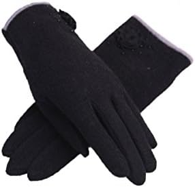 Apparelsales Womens Winter Knitting Full Finger Gloves Mittens Black