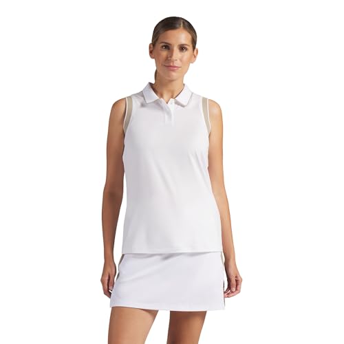 PUMA X Volition Solid Sleeveless Women's Golf Polo Shirt, White Glow, L