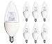 Bioluz LED Light Bulb 40 Watt Candelabra Bulbs 4.5W Dimmable Candelabra LED Bulbs C37 E12 Led Bulb,325 Lumens,120° Beam Angle 3000K Soft White LED Candle Light bulbs For Home Decor UL Listed Pack of 6