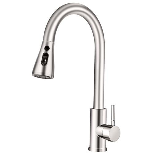 Kitchen Sink Tap with 3 Modes, Kitchen Mixer Tap with Pull-Out Shower, 50 cm, 360° Swivel Spout, SUS 304 Kitchen Tap, Kitchen Taps with G3/8 Inch Connection