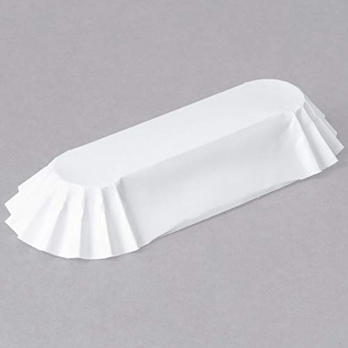750 Paper Hot Dog Trays | White Hot Dog Wrappers | 8 Inch Hotdog Tray Holders | Fluted Hotdog Boats | Sturdy Hotdog Wrappers - Thumbnail 2