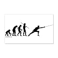 CafePress Fencing Evolution 22X14 Wall Peel 20x12 Wall Decal, Vinyl Wall Peel, Reusable Wall Cling