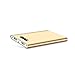 Polanfo M50000 Portable Power Bank 12000mAh External Battery Charger, Ultra Slim Design with 2 USB Ports for iPhone7 Plus 6s 6 Plus, iPad, Samsung Galaxy and More (Gold)
