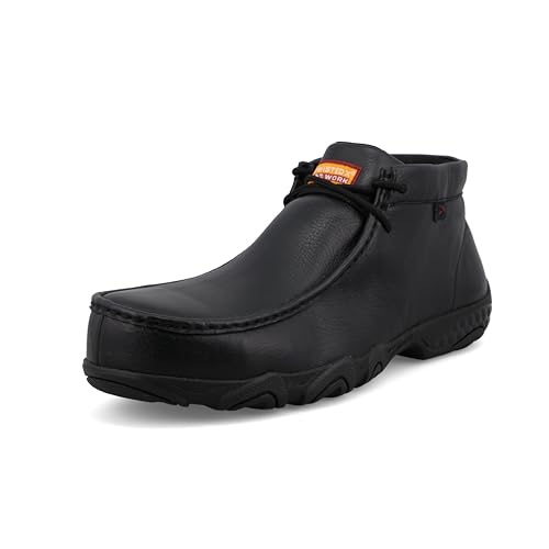 Twisted X Men's Work Chukka Driving Moc, Moc Toe Nano Toe with CellStretch, Bla…