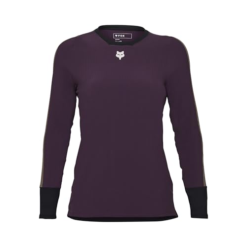 Long Sleeve Cycling Jersey Fox Lady Defend Thermal Dark Purple XS
