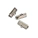 16mm or 5/8 inch Ribbon Clamp Crimps with Loop - Silver