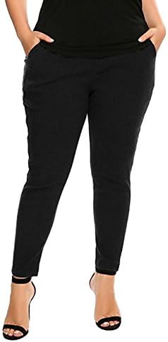 (16-24) Womens Plus Size Stretch Skinny Pants Ladies Pocket Slim Pencil Trousers