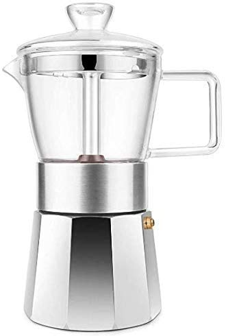 SIXAQUAE Espressokocher,Stovetop Coffee Maker,Kaffeekocher, italienische Kaffeemaschine Percolator, Klassische…