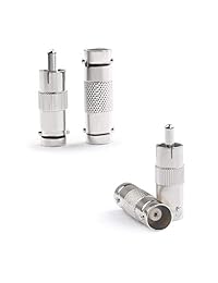 Lonnky BNC Cable de alimentación de vídeo prefabricado todo en uno cable de seguridad para cámara de vídeo con conectores BNC y adaptadores RCA para CCTV DVR Sistema de vigilancia, blanco, (4 unidades de 98.4 ft)