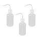 BIPEE Plastic Squeeze Bottle, 3Pcs Safety Wash Bottle 250ml Convenient Green Soap Supply Tattoo Squeeze Bottle with Scale Labels for Medical Label