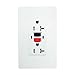 GFCI 20 Amp 125 Voft TR Wall Outlet. SECKATECH Tamper-Resistant | Weather-Resistant | Commercial Grade Standard Wall Socket, Automatically Tests Receptacle with 2 Free Wall plates(UL Listed) 1PACK