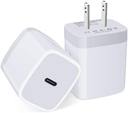 USB-C Charger for iPhone 12, 2Pack 18W PD 3.0 Fast Charger Type C Wall Charger Block Plug Power Adapter Compatible iPhone 12/11/Pro Max/Mini/8/7/6,Samsung Galaxy S20 FE 5G M51 Note 20 Ultra,Pixel,Moto