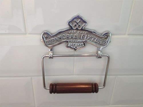 Vintage Antique style St Pancras Chrome Finish solid brass Toilet Roll Holder wall mounted Loo Paper dispenser