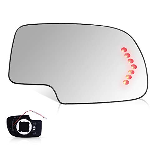 Photo 1 of SCITOO Compatible fit for Exterior Mirror Replacement Glasses Passenger Right Side Power Heated Signal 2003-2007 for Chevy Silverado Suburban for GMC Sierra Yukon Replacement Tow Mirror
