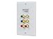 Monoprice Recessed HDMI Wall Plate, with 1 HDMI F/F Adapter & 6 RCA Connector, Gold Plated White primary