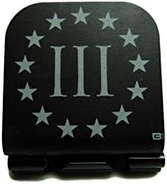 Three Percenter 3% Laser Etched Hat Clip Black