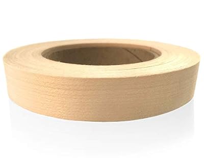Birch Preglued 3" X 10' Roll, Wood Veneer Edge Banding, Flexible Wood Tape, Easy Application Iron On with Hot Melt Adhesive. Smooth Sanded Finish. Made in USA.