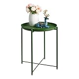 HollyHOME Tray Metal End Table, Sofa Table Small