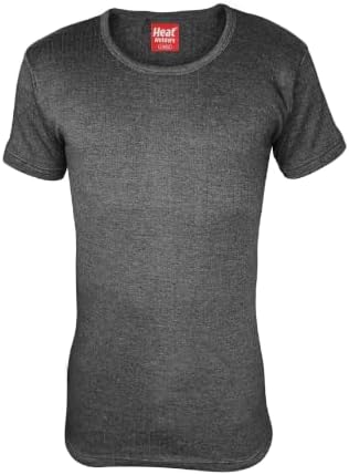 Absolute Apparel Mens Thermal Short Sleeve T-Shirt (L) (Charcoal