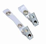 DE Metal Badge Clips with PVC Straps - 100/pack