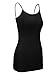 SATINIOR Women Cami Camisole Adjustable Spaghetti Strap Tank Top Basic Layering Long Tanks (XL Size, Black)