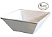 Square Break Resistant Melamine Bowls with Scraper, 6-Pack, White (6 Inches, 16 Ounce)