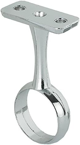 Wardrobe Rail Centre Supports Brackets 25mm Chrome Plated x4 with Screws, Silver