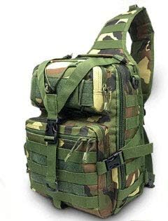 BAGZAR Urban Commuter anti-theft Multi Pocket Army Print Nylon Crossbody Tactical Bag for Laptop Tablet Tiffin (Military Green)
