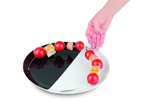 I GENIETTI Set 2 PCS Round SKEWERS, Silver