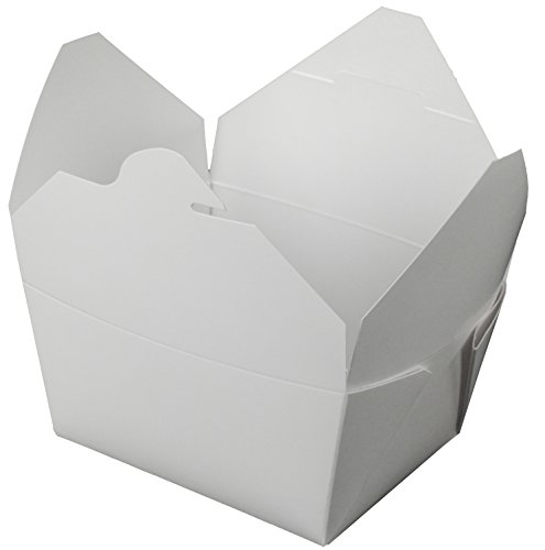 Fold-Pak Bio-Pak 01BPWHITEM Paper Carry-Out/To-Go Container, 4-3/8" Length x 3-1/2" Width x 2-1/2" Height, 26-Fluid Ounce Capacity, White (Case of 450)