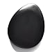 Top Plaza Thumb Worry Stone Water Drop Natural Black Obsidian Chakra Reiki Healing Crystals - Tumbled Palm Stone