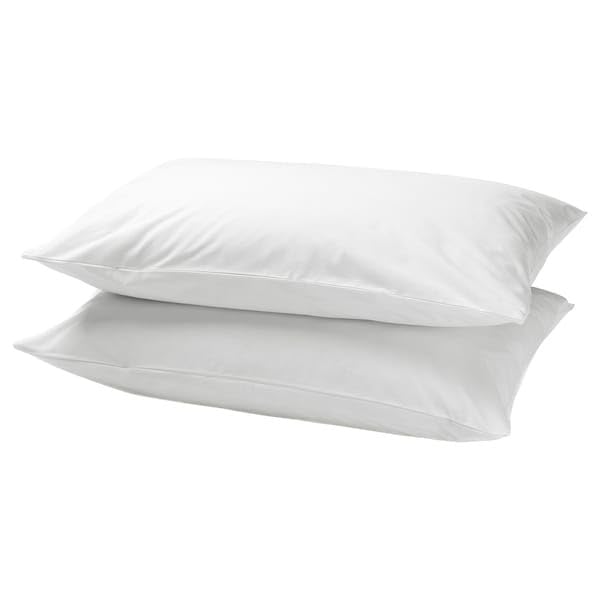 IKEA DVALA - Pillowcase, white / 2 pack - 50x80 cm