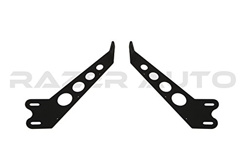 Razer Auto Hood Hinge Light Bar Brackets (For 10" LED Light Bar only) for 07-17 Jeep Wrangler JK