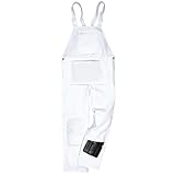 Portwest Unisex Painters Bib & Brace / Workwear (M x Regular) (White)