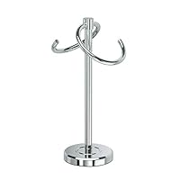 LukeSpiers Latitude² Minimalist Hand Towel Holder Free Standing Stand Countertop Chrome