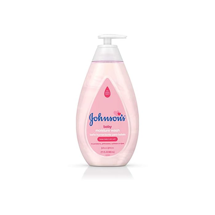 Johnson's Baby Body Moisture Wash for Gentle Baby Skin Care, Sulfate-Free, Tear-Free, Hypoallergenic Baby Wash, 27.1 fl…