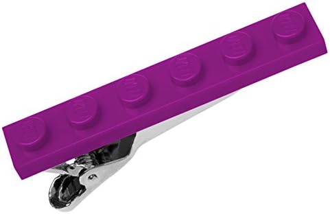 Lego Tie Bar Clip in Gift Box - Made in USA - Plum