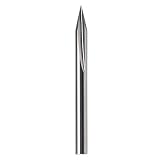 Metal Engraving Bit, EnPoint 20 Degree Engraving Bit 1/8" 3.17mm Shank 0.5mm Tip 38mm Total Length 2 Flutes Tough Tip Cone Carbide V Bit Marking Conical V-Bit for Aluminum MDF Wood Brass