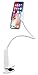 Aduro Phone Holder for Desk Gooseneck Bed Mount Cell Phone Stand Clamp with Adjustable Arm Compatible with All iPhone Galaxy White