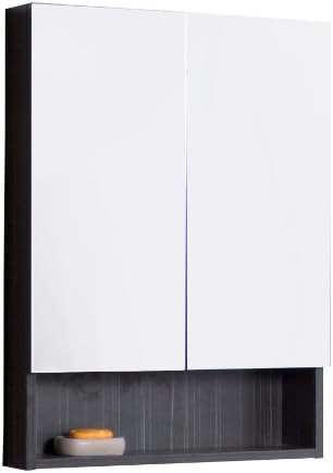American Imaginations AI-14-543 Modern Plywood-Melamine Medicine Cabinet, 24-Inch x 32-Inch, Dawn Grey Finish
