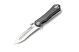 KRUDO Knives DRASTIK Folding EDC Knife with Gladius-Style Blade, Carbon Fiber Handle Inlay, Ceramic Ball Bearings, Thumb Wedge and Finger Lever for Pocket Deployment – Tactical Pocket Knife with Style